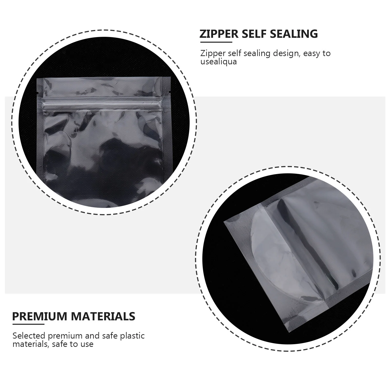 100pcs Self-Sealing Food Bags Portable Zipper Sealed Packaging Pouches | Дом и сад