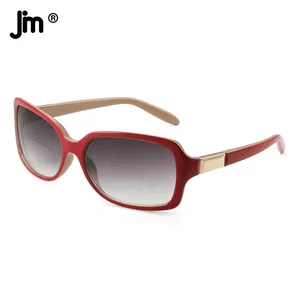JM Square Bifocal Sunglasses Reader Women Gradient Lens Sun Reading Glasses