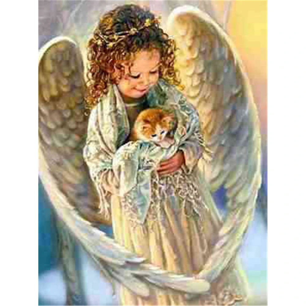 

Angel Religion DIY 11CT Embroidery Cross Stitch Kits Craft Needlework Set Cotton Thread Printed Canvas Home Decoration Sale