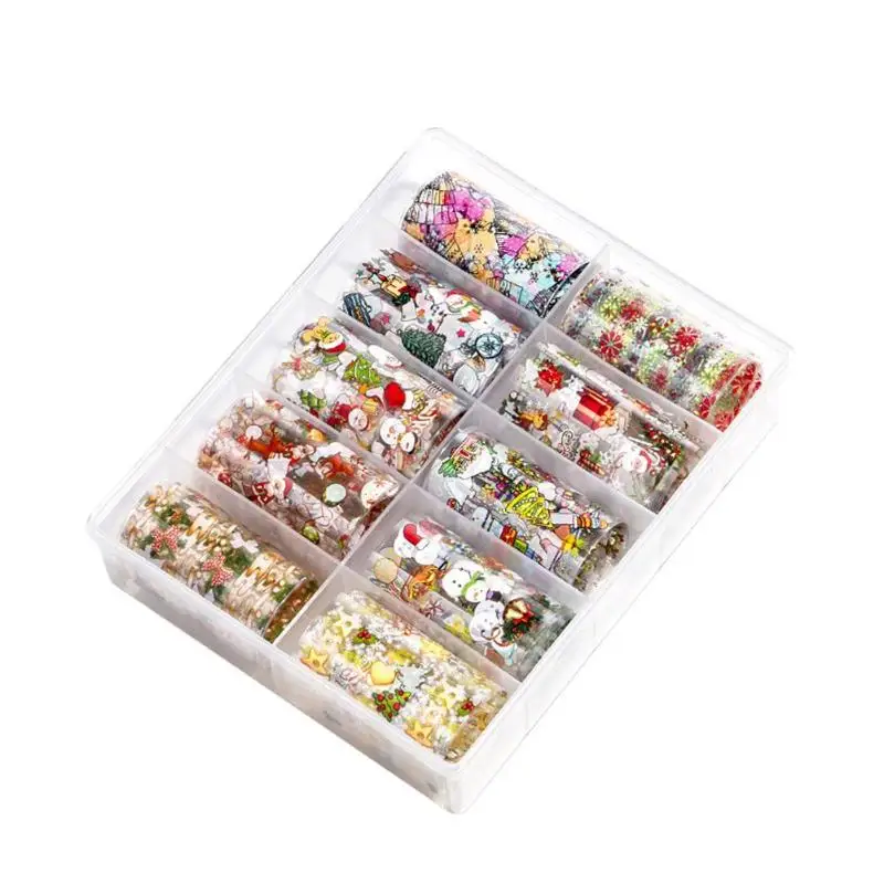 10 решеток/коробка для переноса фольги наклейки ногтей Маникюрные Советы