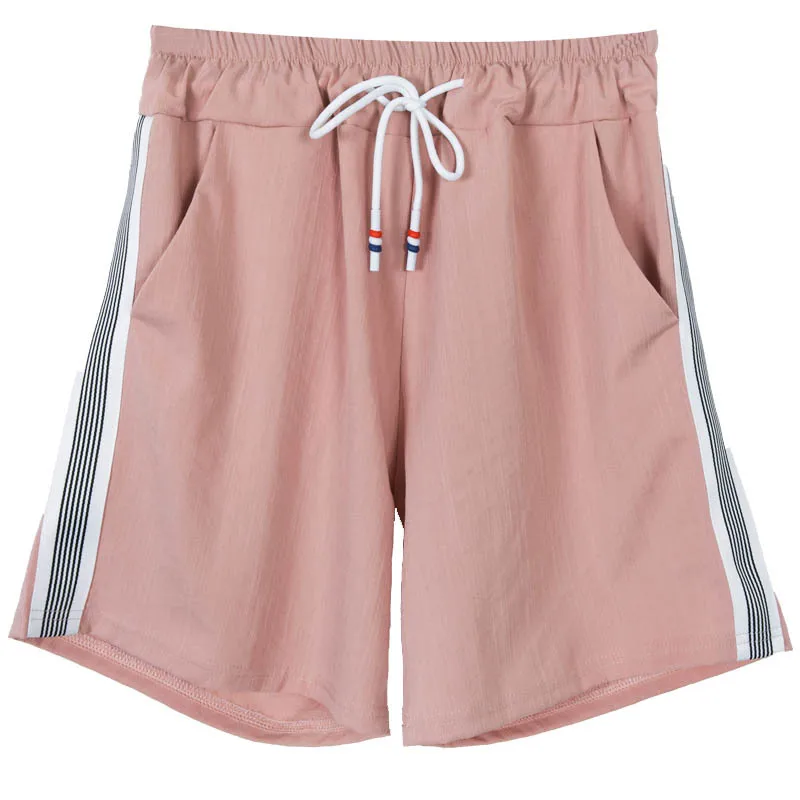 

2021 shorts ladies summer Bermuda shorts large size loose casual sports stretch cotton straight leg breathable sports shorts