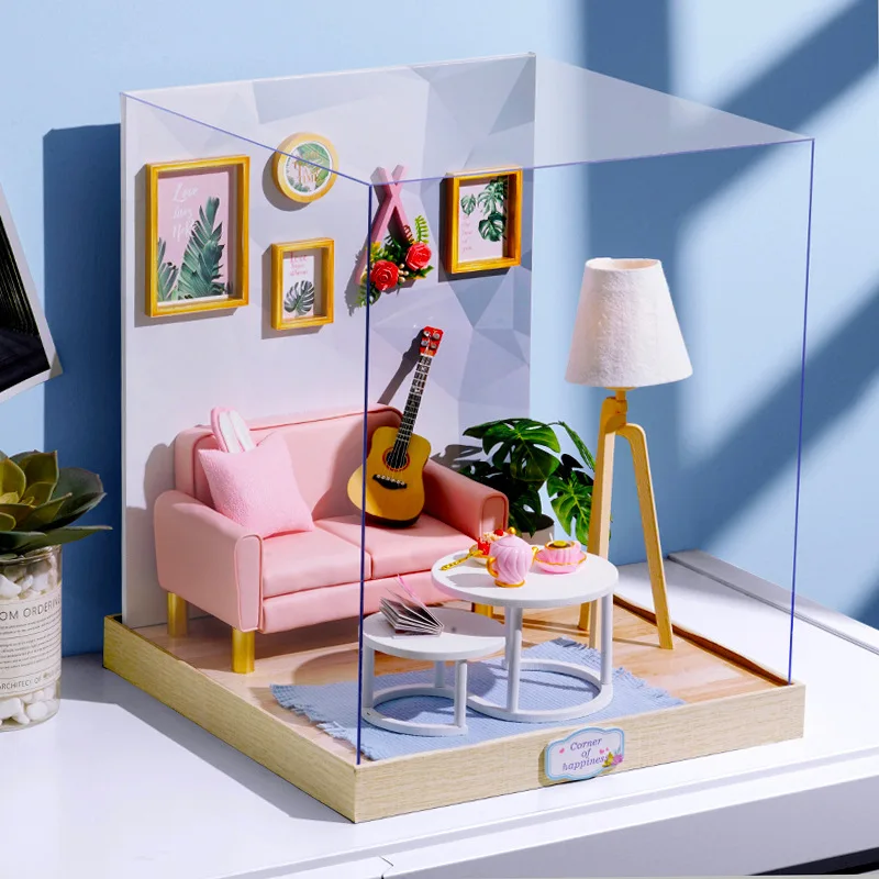 

Doll House Furniture Diy Miniature 3D Wooden Miniaturas Dollhouse Toys for Children Birthday Gifts