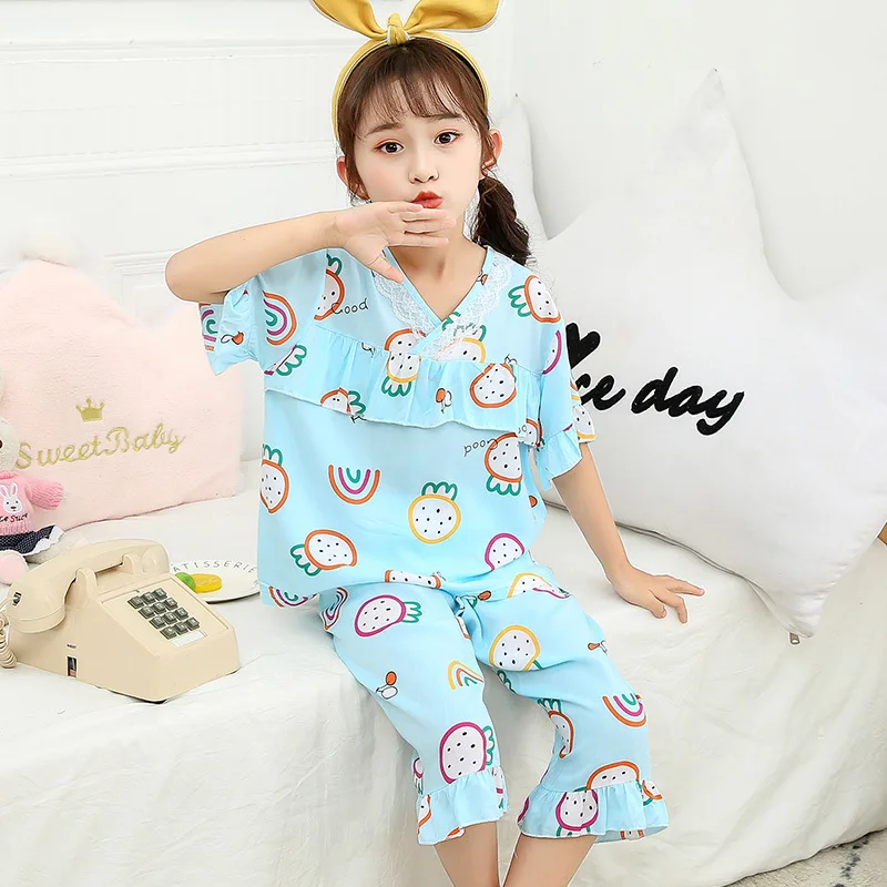Новинка 2021 хлопковые детские пижамные комплекты одежда для маленьких девочек