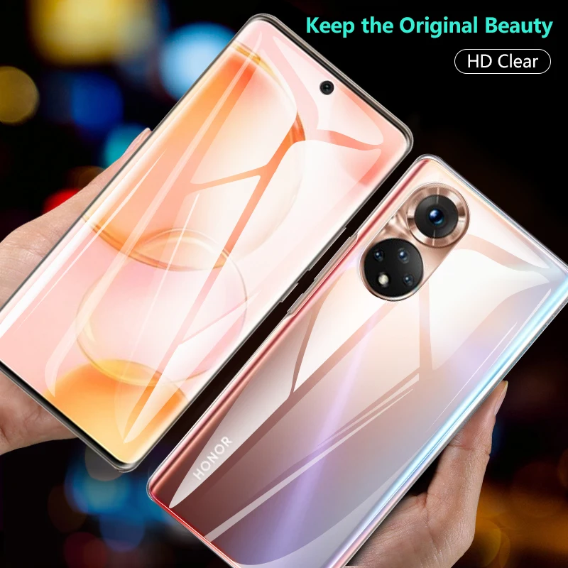 Pel&iacute;cula transparente de hidrogel para Honor 50 60 pro, protector de pantalla 3D, pel&iacute;cula trasera curva para Honor 50 lite SE, no vidrio templado, 3 uds.-5