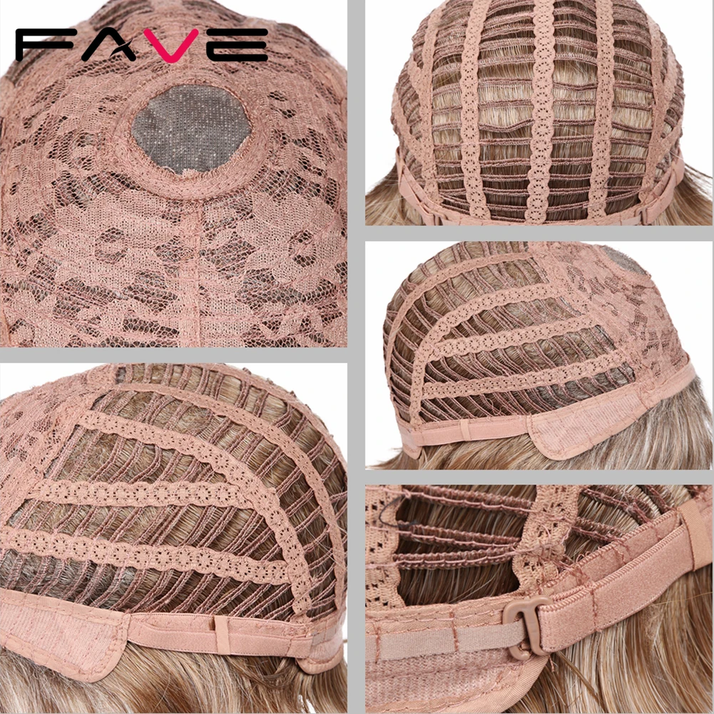 FAVE коричневый смешанный светлый цвет короткий слой натуральные вьющиеся с