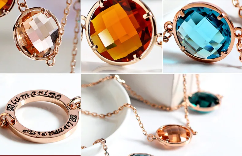 SINZRY new Luxury Jewellery Rose gold color Austria crystal long sweater necklaces fashion multicolor jewelry | Украшения и
