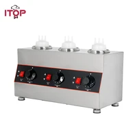 itop commercial chocolate heater sauce warmer electric stainless steel 1234 bottles soy jam heater filling machine