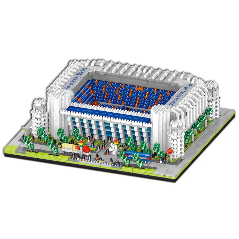 

LZ8027 Мадридский Королевский футбольный стадион, Испания, алмазные мелкие частицы, сборные строительные игрушки для детей, подарки