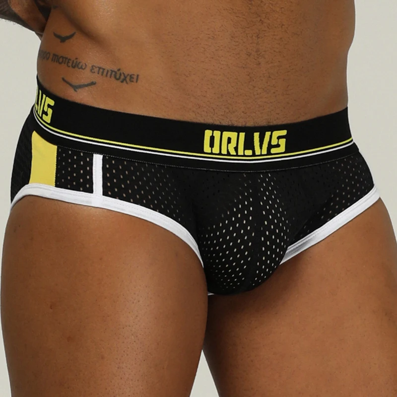ORLVS бренд сексуальный для Гея мужские трусы нижнее белье Мужской Штаны cueca Танга