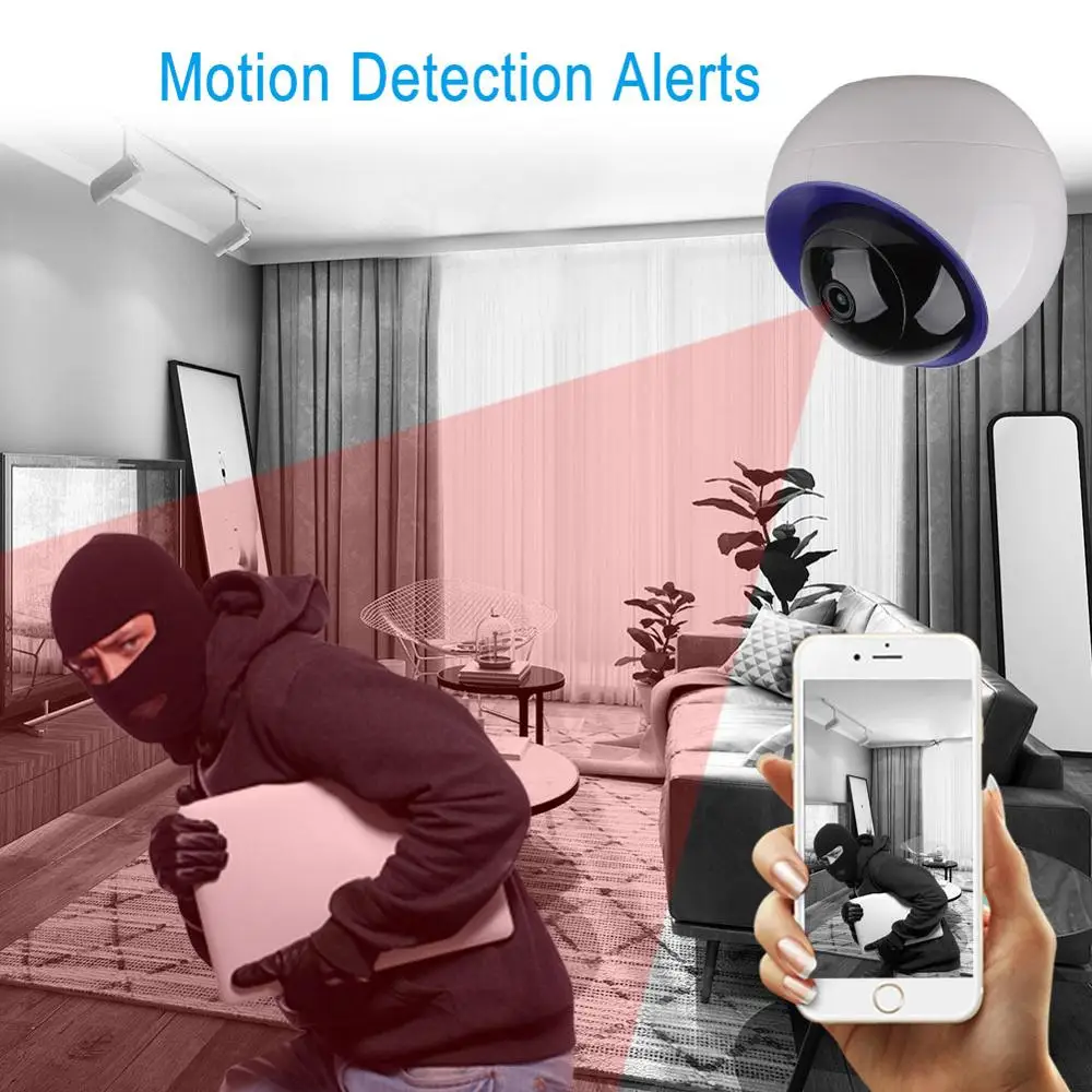 Купол Беспроводной IP Камера 1080P HD домашние Ptz наблюдения s камера Wi Fi CCTV со