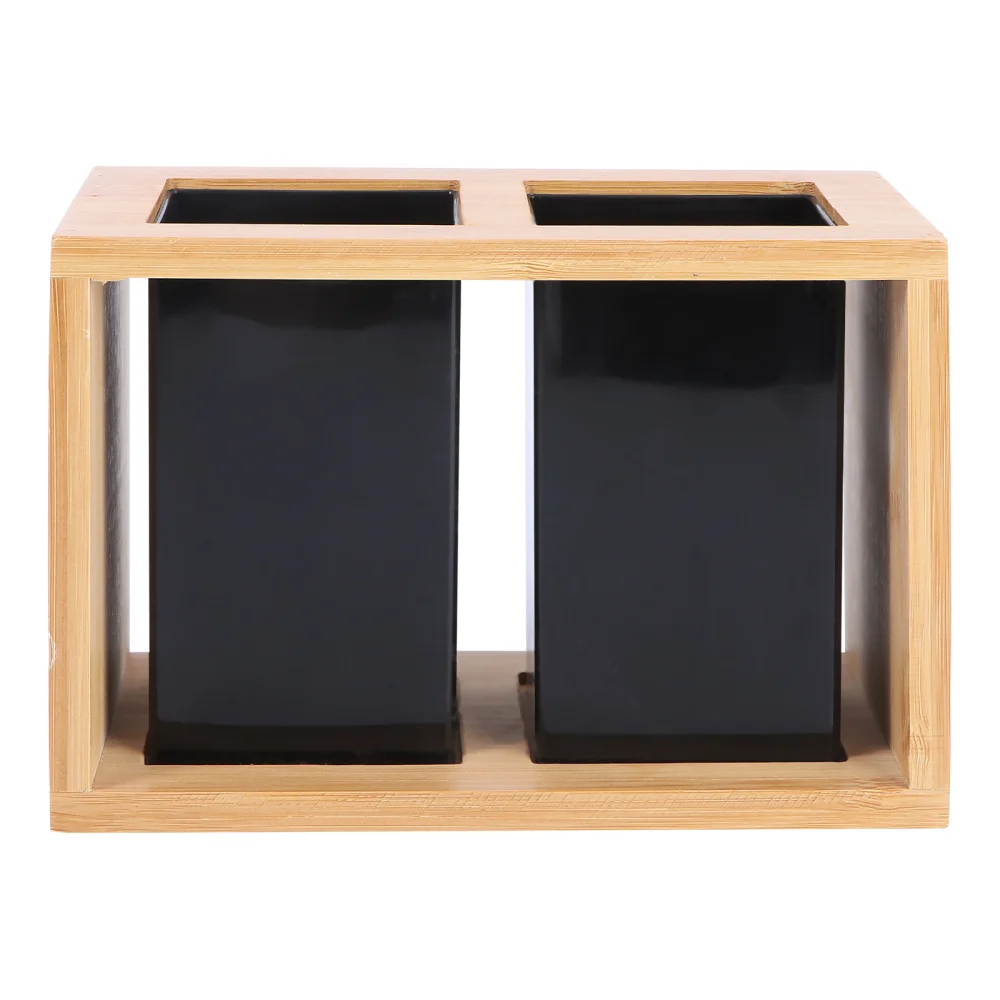 

Bamboo Flatware and Utensil Organizer Caddy Tableware Organizer Drying Rack for Chopsticks Spoon Fork