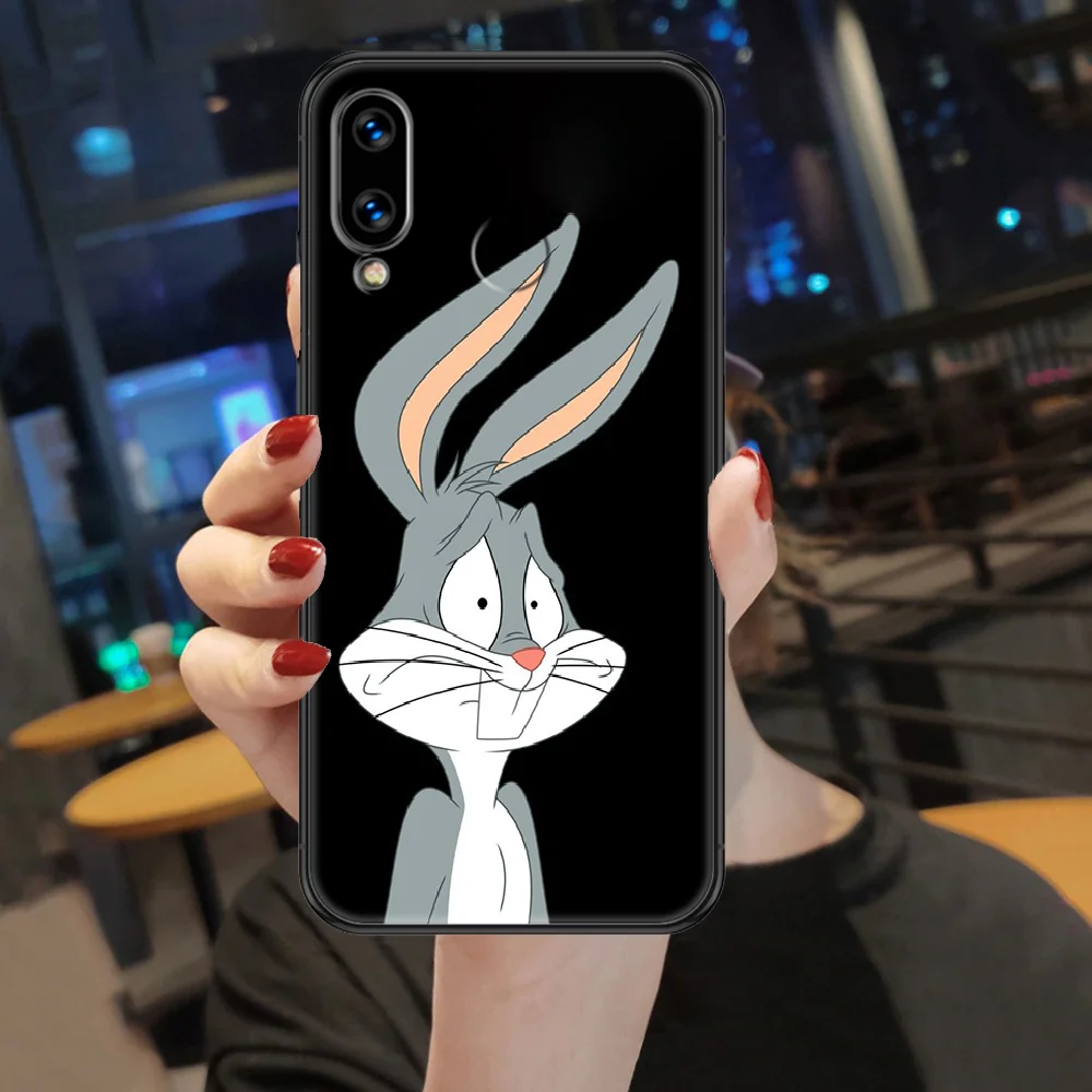 

Bugs Bunny Phone case For Huawei Honor 6 7 8 9 10 10i 20 A C X Lite Pro Play black fashion shell silicone cell cover pretty