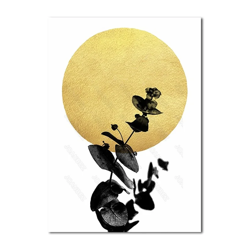 

European Style Canvas Material Decoration Painting Moon Tree and Dogtail Pattern Background Poster Living Room Wall Decorative