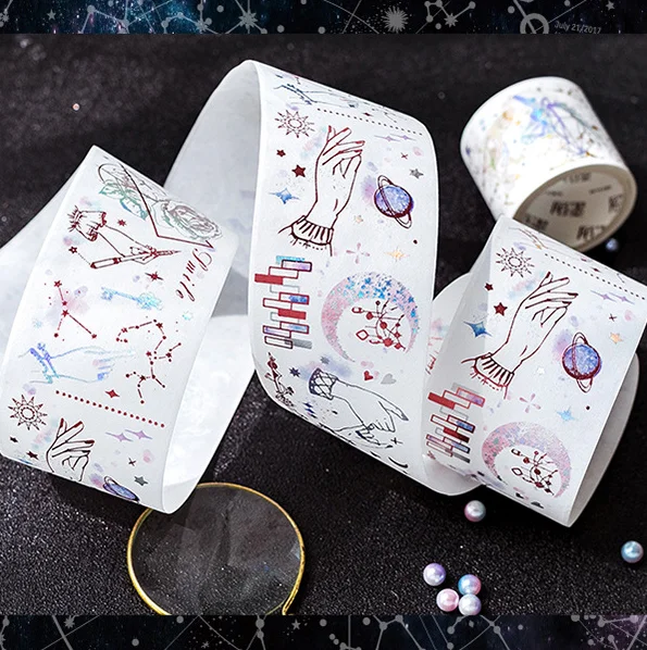 

Cool Sky Theme Catch The Stars Shining Washi Tape 45 мм * 3 м DIY дневник стикер декоративные принадлежности