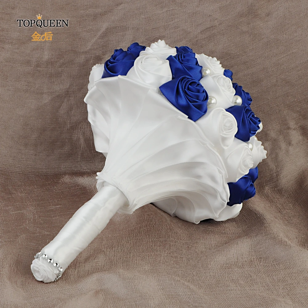 TOPQUEEN F4 RBL свадебный букет невесты искусственные розы букеты шелковые с ручкой
