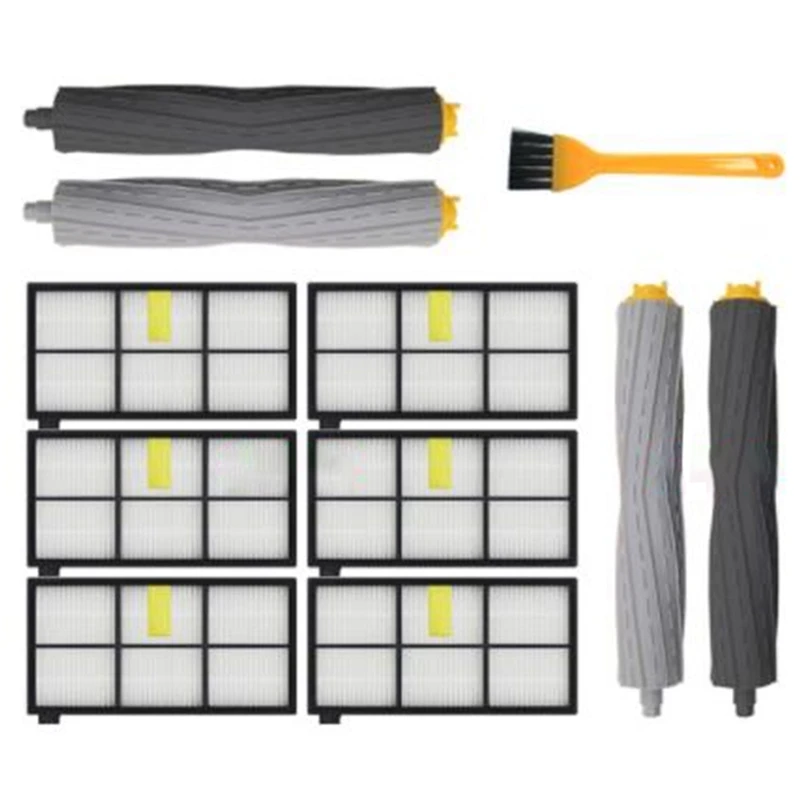

HEPA Filters Side Brush Replace Kit Parts Accessories for IRobot Roomba 800 900 Series