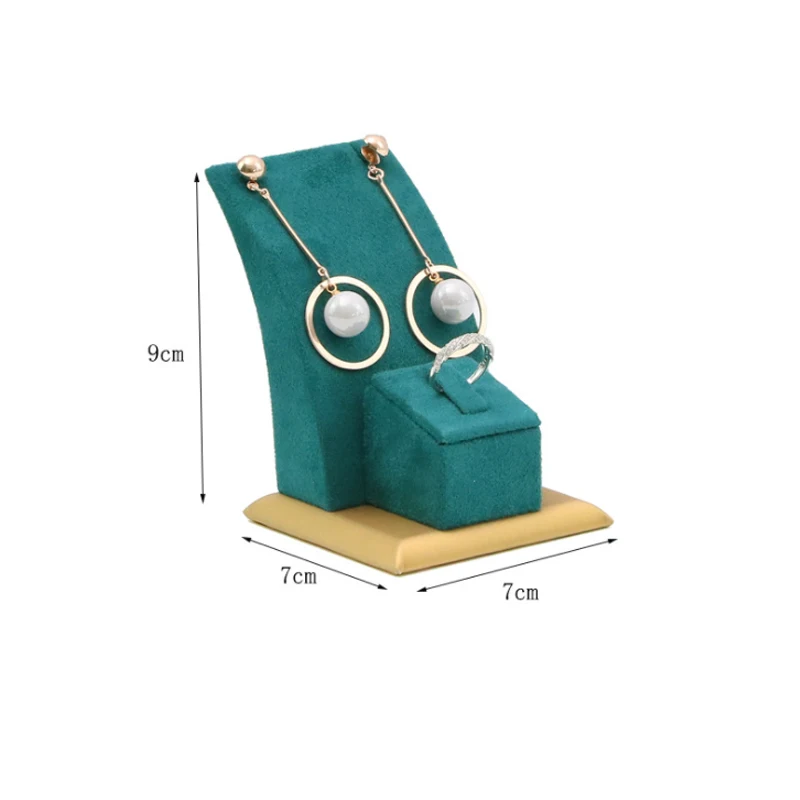 hot quality green set necklace bracelet ring for counter jewellry dispaly jewelry earring holder ornament display stand green free global shipping