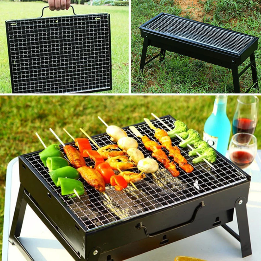 

Outdoor Portable Stainless Steel BBQ Grill Home Mini Folding Barbecue Grill Camping Picnic Barbecue Accessories Tool