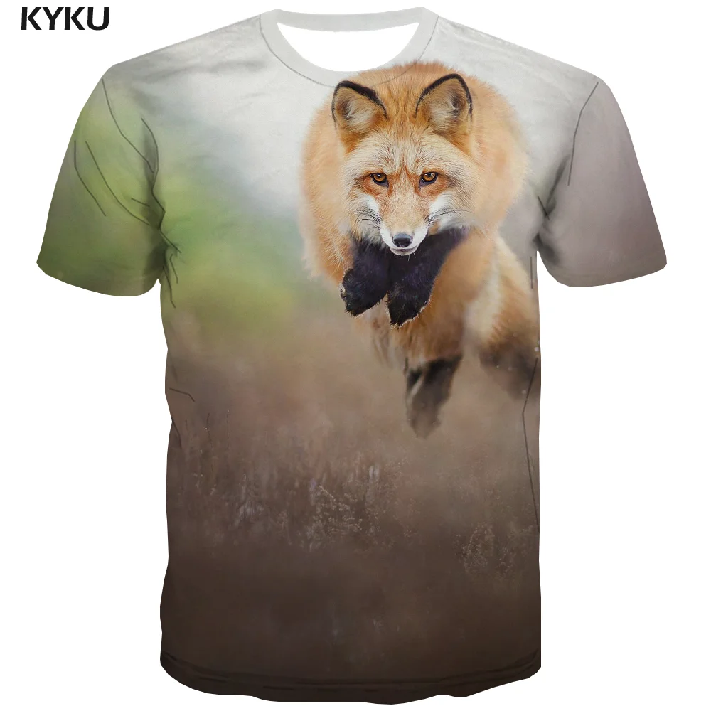 Мужская футболка с принтом KYKU черная Повседневная волка лето 2019|Мужские