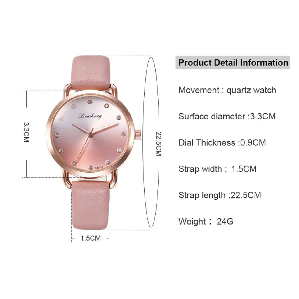 

2021 NEW Women Watches Simple Vintage Small Round Leather Belt Diamond Fashion Ladies Belt Quartz Watch Female Reloj mujer