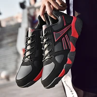 couples sneakers mens walking shoes women outdoor pu lace up gym shoes non slip comfortable sport shoe