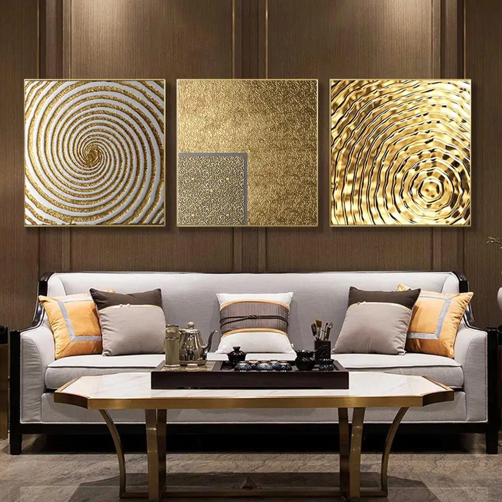

Luxury Posters Wall Art Retro Vintage Minimalist Nordic Abstract Gold Canvas Painting for Bedroom Living Room Decor Picture