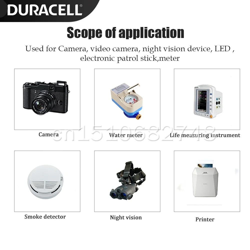 4 шт. оригинальный DURACELL CR123A CR123 123A 123 CR17345 3V литиевая Батарея для Камера дверной