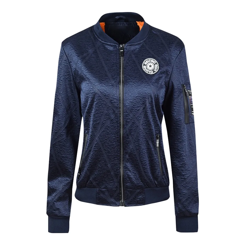 Вельветовая Женская куртка SAGACE с длинным рукавом однотонная высокого качества