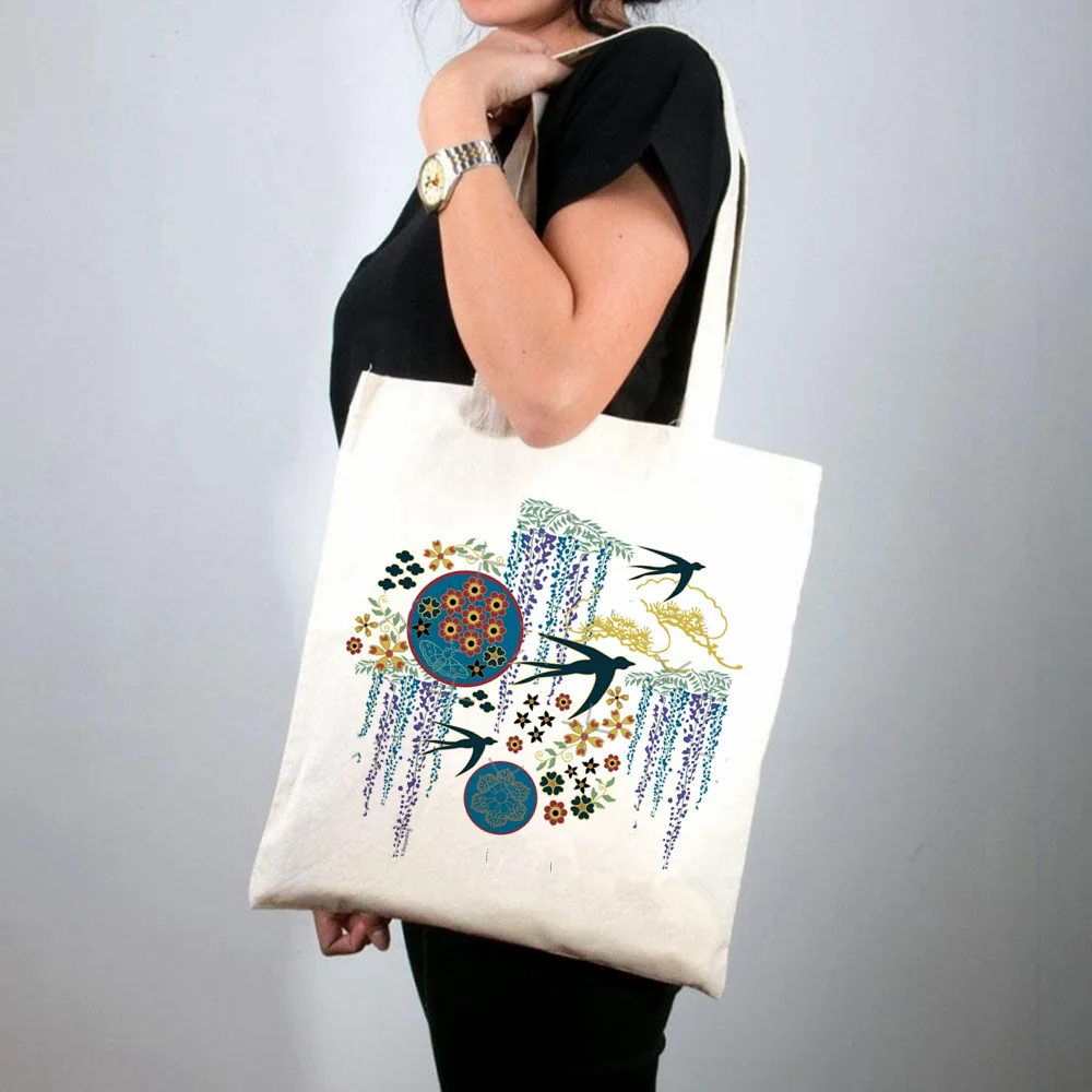 

2021 Shopper I Want To Leave Printed Tote Bag women Harajuku shopper handbag girl Shoulder shopping bag Lady Canvas Bag