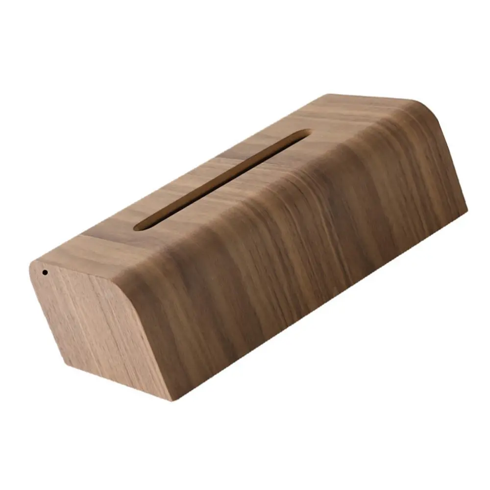 

1Pc Wooden Tissue Box Decorative Napkin Box Simple Desktop Tissue Holder (Brown)