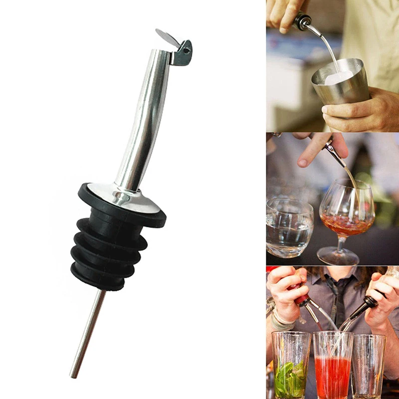 

4Pcs Liquor Spirit Pourer Flow Wine Bottle Pour Spout Stopper Stainless Steel Cap