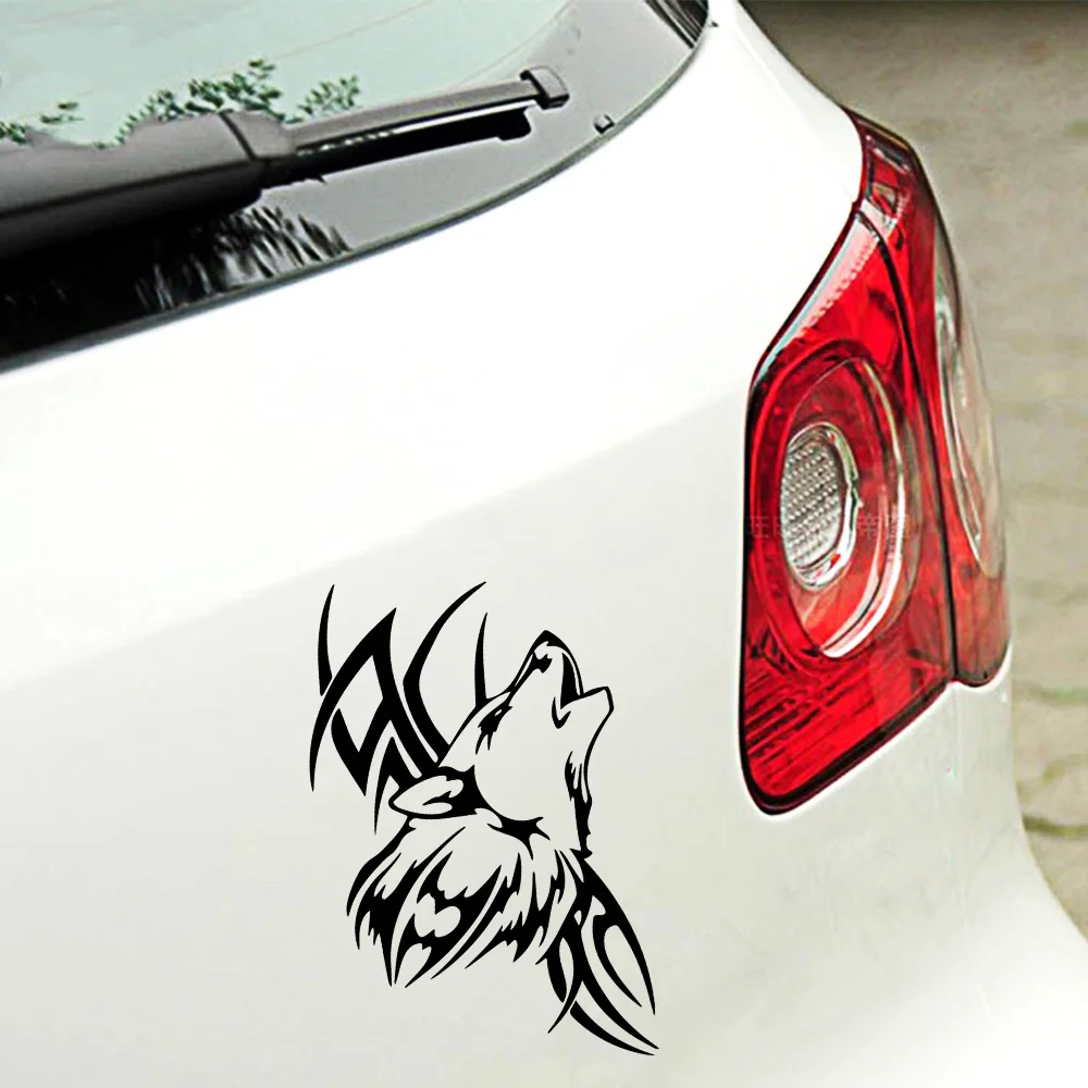 Забавный волк автомобиль Assessoires зеркало заднего вида Наклейка окна автомобиля