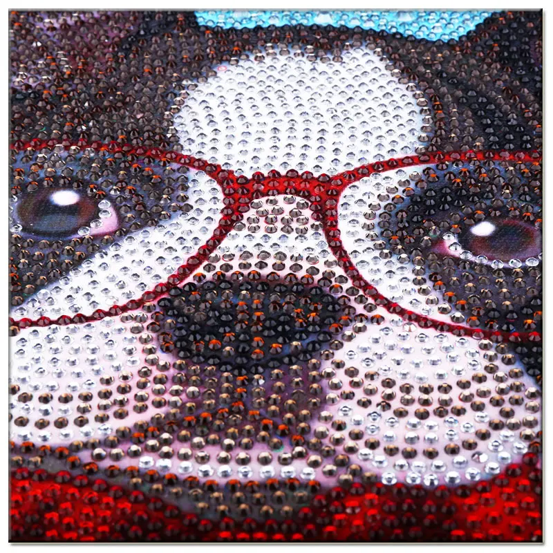 Qluo Стразы особой формы Алмазная картина Собака Вышивка крестиком вышивка