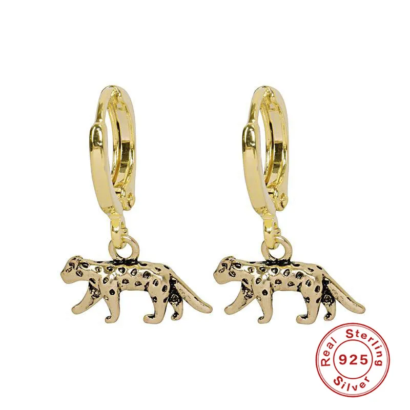 

Серьги-подвески женские из серебра 925 пробы, леопардовые, #11,11