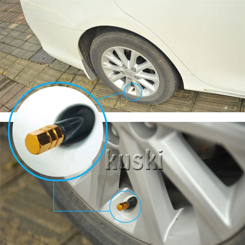 4 шт. велосипед мотоцикл автомобиль алюминий колпачки вентиля шины для Toyota corolla chr