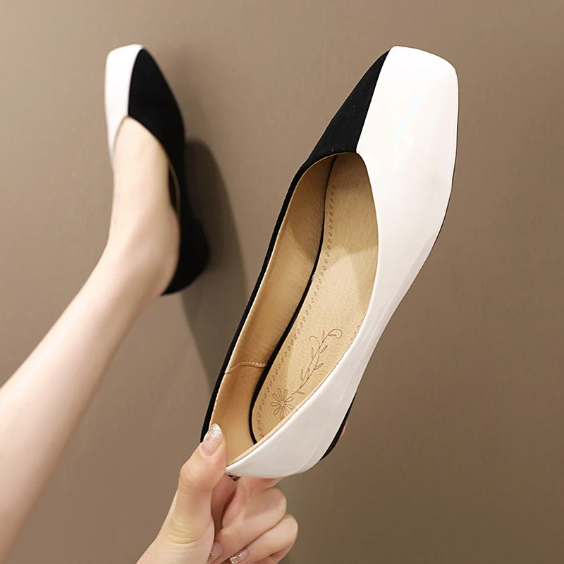 

Женские туфли на плоской подошве, с квадратным носком, большие размеры