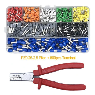PZ and 800 Terminal Обжимные Щипцы hsc8 alicate обжимной инструмент 800 шт./1200 шт. трубчатые клеммы обжимные плоскогубцы alicates ручной инструмент обжимные krimptang - Цвет: PZ and 800 Terminal
