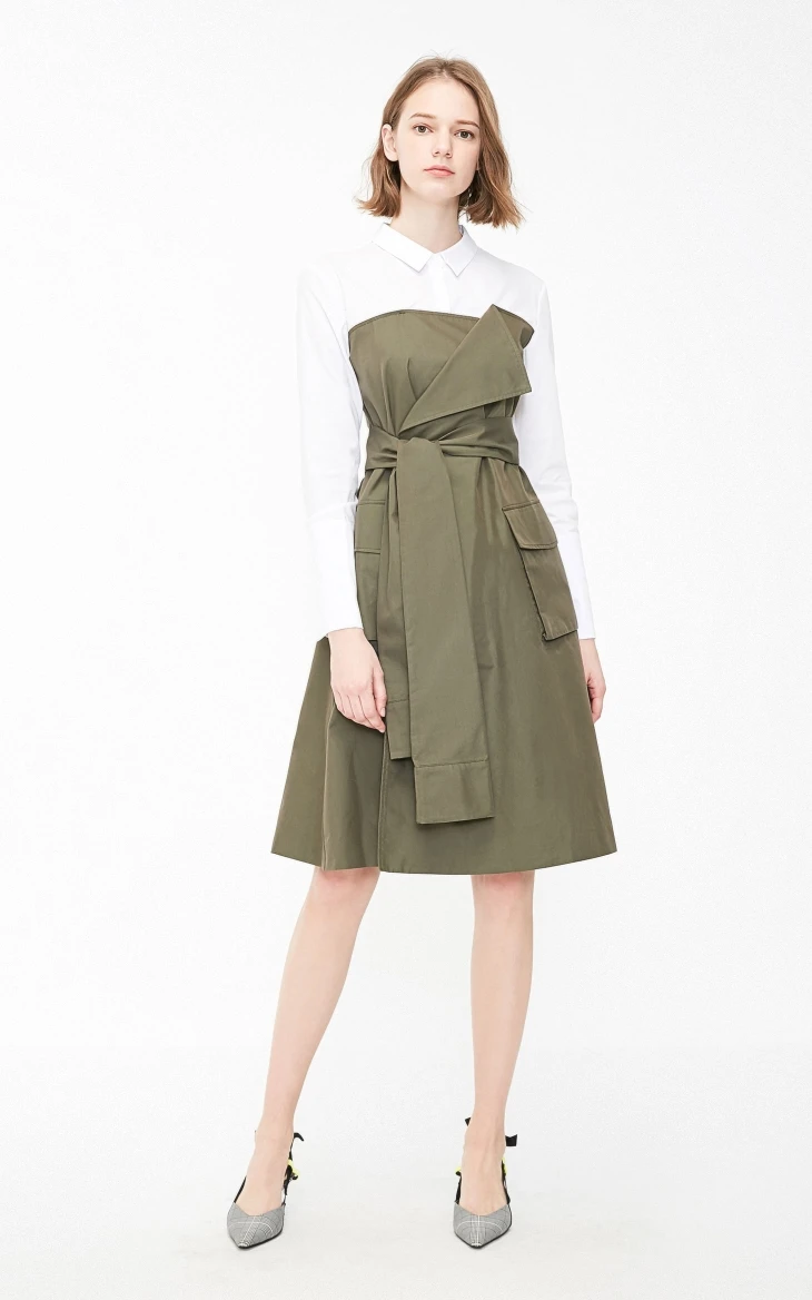 Vero Moda женское платье-трапеция из двух частей на шнуровке | 3191SZ505