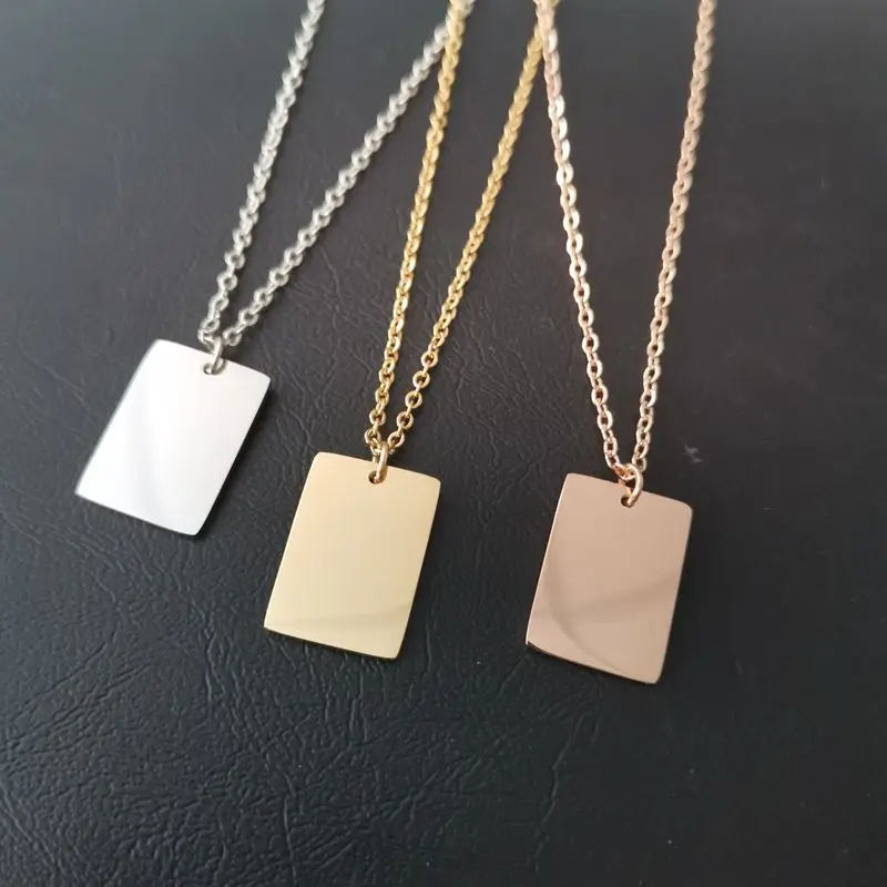 

neck pendants for women egirl chain bijoux femme Lettering first name Rose gold steel Gift to girlfriend Virgin Girlsnecklaces
