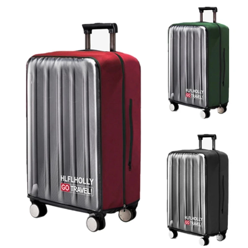 PVC Transparent Protective Dust Cover For Luggage Elastic Waterproof Trolley Case Rain Bags Travel Suitcase Accessories