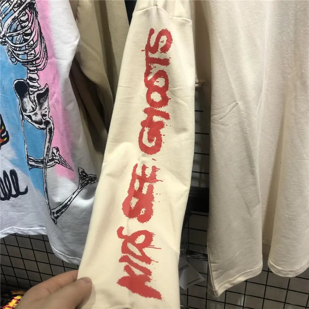 Футболка детская приталенная с длинным рукавом рубашка надписью Cudi Kanye West топ Seven