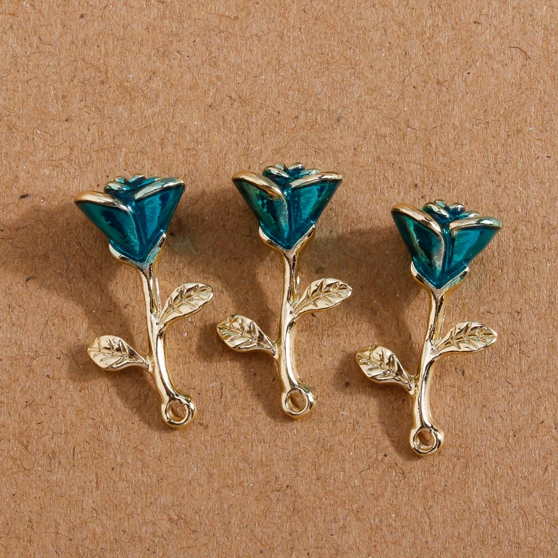 4 шт. эмалированные подвески для ювелирных изделий 12 х24 мм |