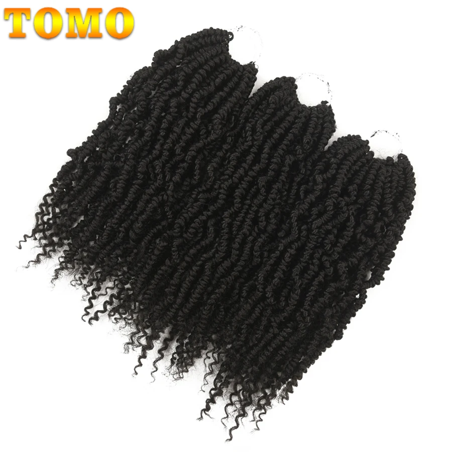 Плетеные крючком косички TOMO Bomb предварительно заплетенные страстные плетеные