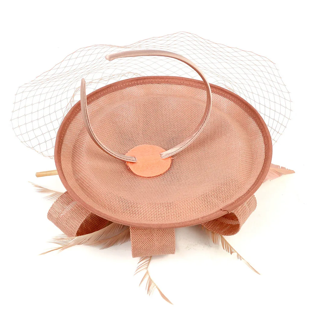 Женская Вуалетка с зажимом для волос и перьями свадебная Повседневная шляпа