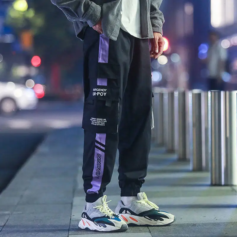 Мужские уличные брюки-карго черные комбинезоны в стиле хип-хоп 2020 мужские