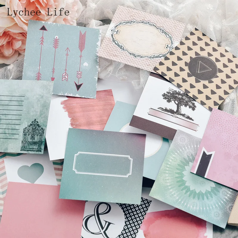 

Lychee Life 12 листов, простые односторонние бумажные подкладки для скрапбукинга, 10x10 см, оригами, художественный фон «сделай сам», дневник, бумажн...
