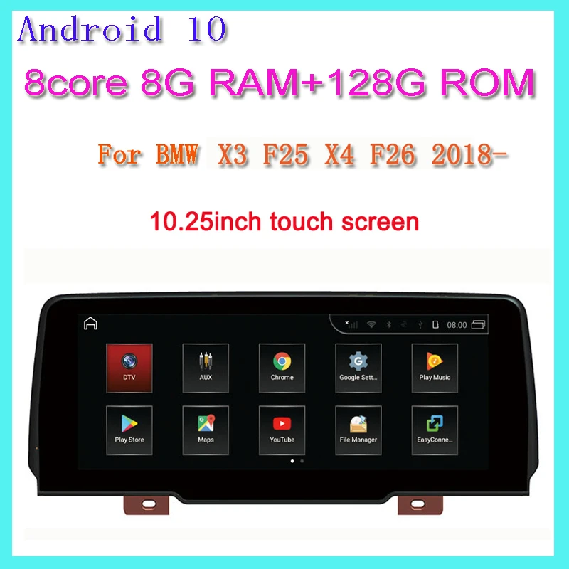 

10.25"4g ram 32g rom Car Multimedia Player for BMW X3 G01 X4 G02 F25 2018 2019 2020 with NAVI CIC NBT EVO android 9.0 car gps