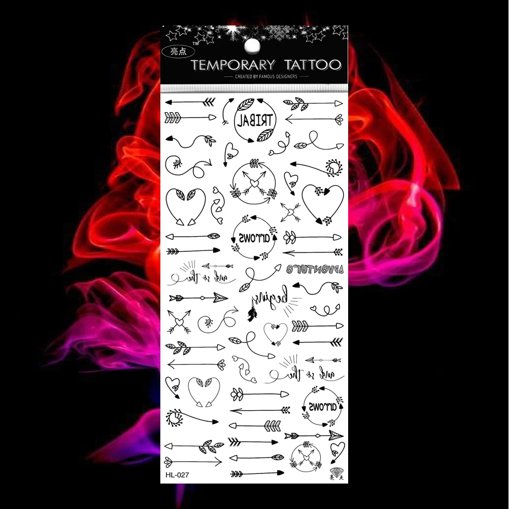 5 шт./лот временная татуировка в виде сердца для женщин Infinito Infinity Tatoo поддельный