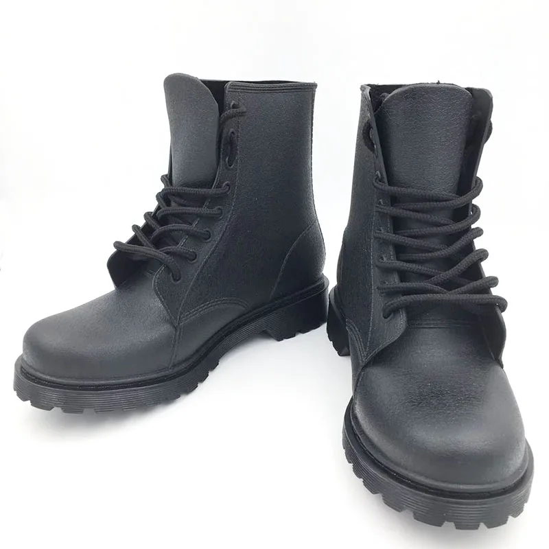 Модные ПВХ водонепроницаемые туфли Aleafalling изысканные римские ботильоны на