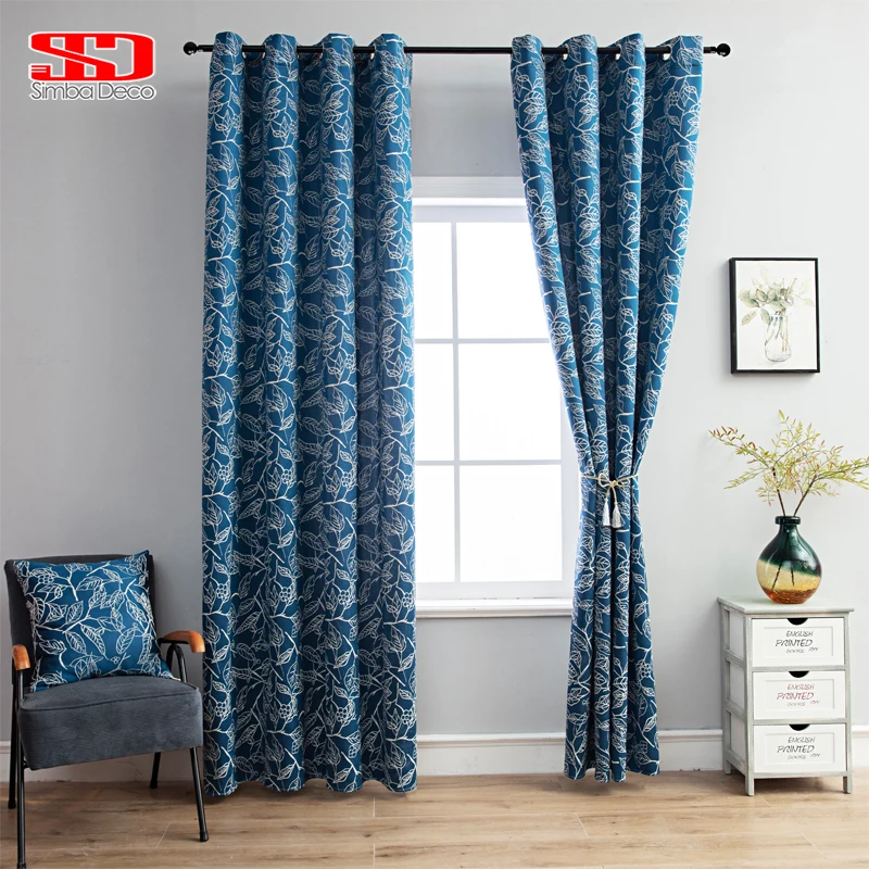 

Modern Blackout Curtains For Living Room Luxury Jacquard Blind Drapes Window Panel Fabric Curtain For Bedroom Shading 90% Custom